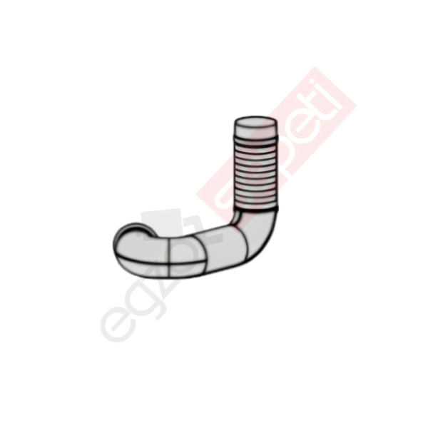 Mercedes Actros Boru, Egzoz Ön, E3, 9484902619 Ø127 Alusi, Spiral (P),