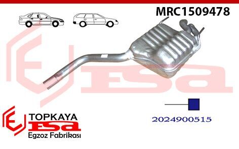 Mercedes C220 Cdi 202 Kasa Arka Susturucu Borulu Baskılı 1996 > 2000