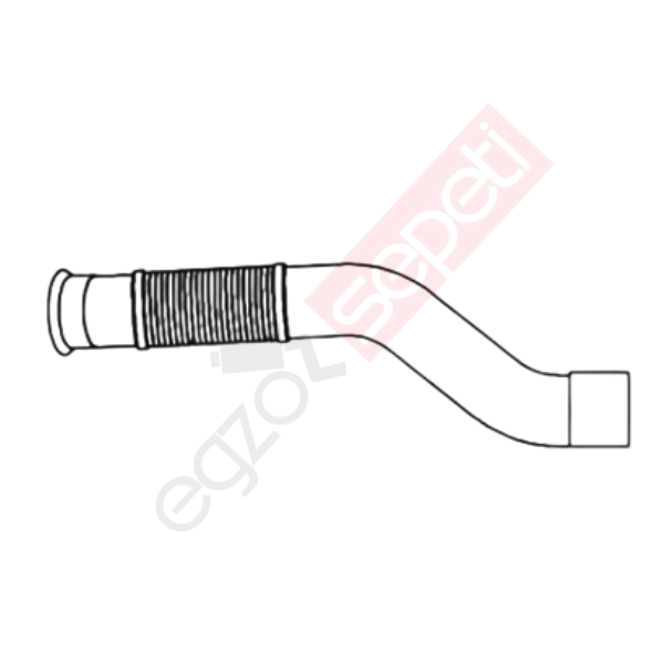 Mercedes Actros Boru, Egzoz Ön, E3, 9484903719 Ø120 Alusi, Spiral (P),