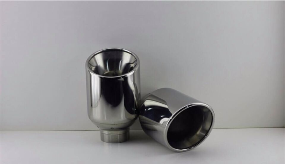 Tek Çıkış Egzoz Ucu Açılı 120 MM 2 Adet Sag Ve Sol Şeklinde Takım