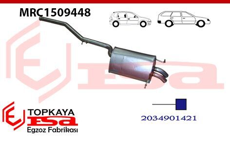 Mercedes C220 2.2 Cdi Arka Susturucu Borulu W203 2000 > 2005