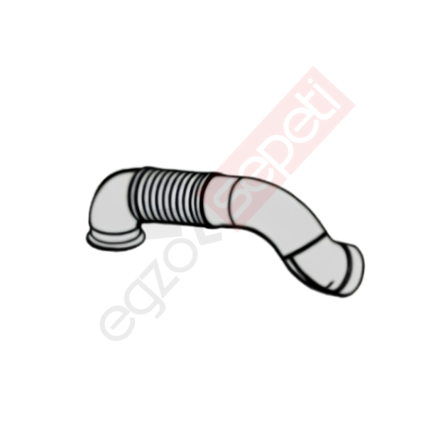 Mercedes Actros Boru, Egzoz Ön, E3, 9424902419 Ø127 Alusi, Spiral (K),
