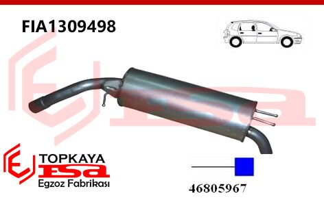 Fiat Stilo Arka Susturucu Borulu 1.6İ 16V 2001 > 2006