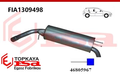 Fiat Stilo Arka Susturucu Borulu 1.6İ 16V 2001 > 2006