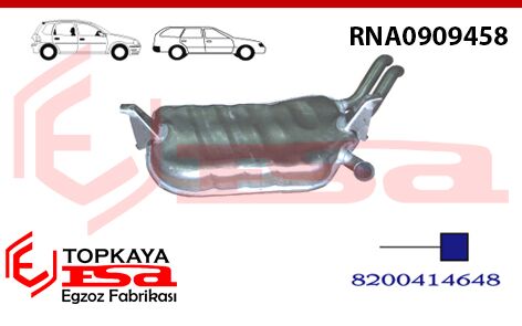 Renault Laguna 2 2.0 İe / 2.2 Dci Hb / Sw Arka Susturucu Borulu 2001 > 2007