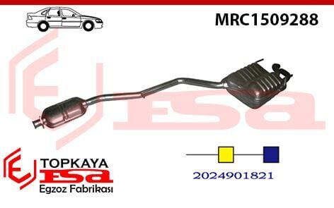 Mercedes C202 Kasa Arka Ve Orta Baskılı Susturucu 1996 > 2000