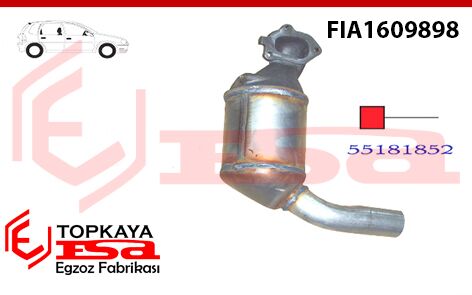 Fiat Punto 1.3 Jtd Katalitik Konverter Yerine Ön Susturucu 2003 > 2007