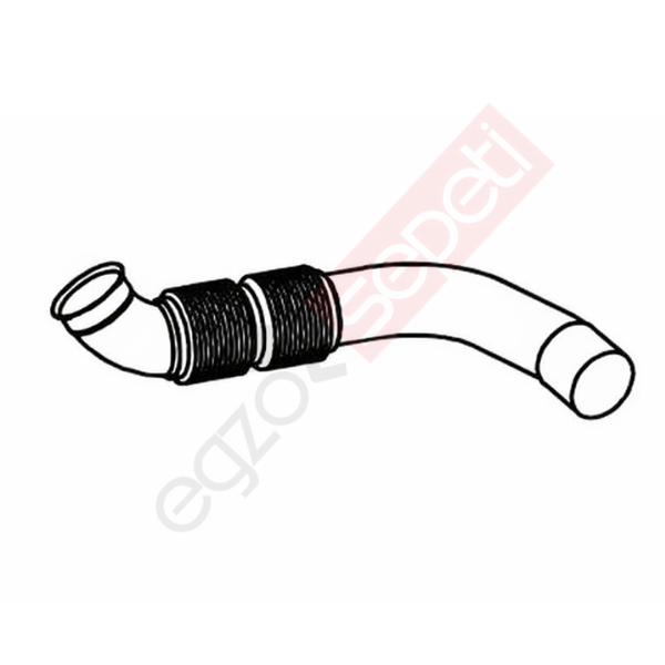 Mercedes Actros Boru, Egzoz Ön, E5, 9304904119 Ø120 Alusi, Spiral (K),