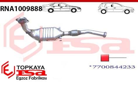Renault Clio 2 Symbol 1.2 / 1.4İ 16V Katalitik Konverter Yerine Ön Susturucu Spiralli 1998 > 2001