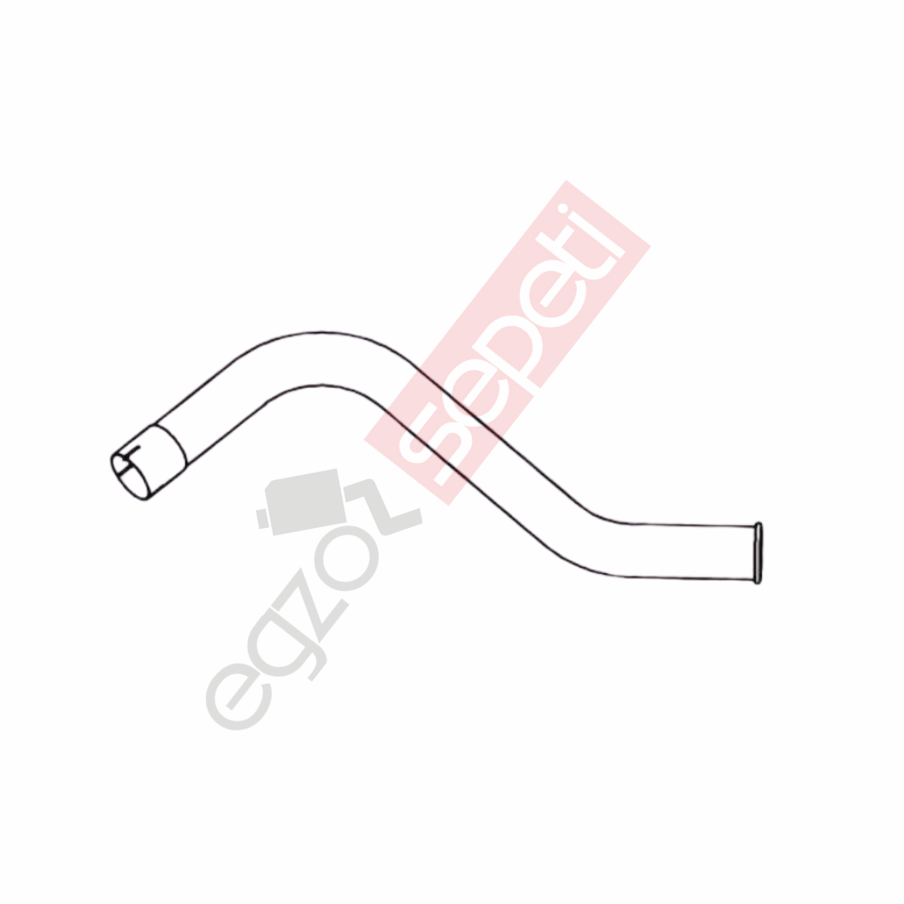 Daf F2800 Boru, Egzoz Çıkış, E0, 652791 Daf F2800 Ø101,6 Alusi,
