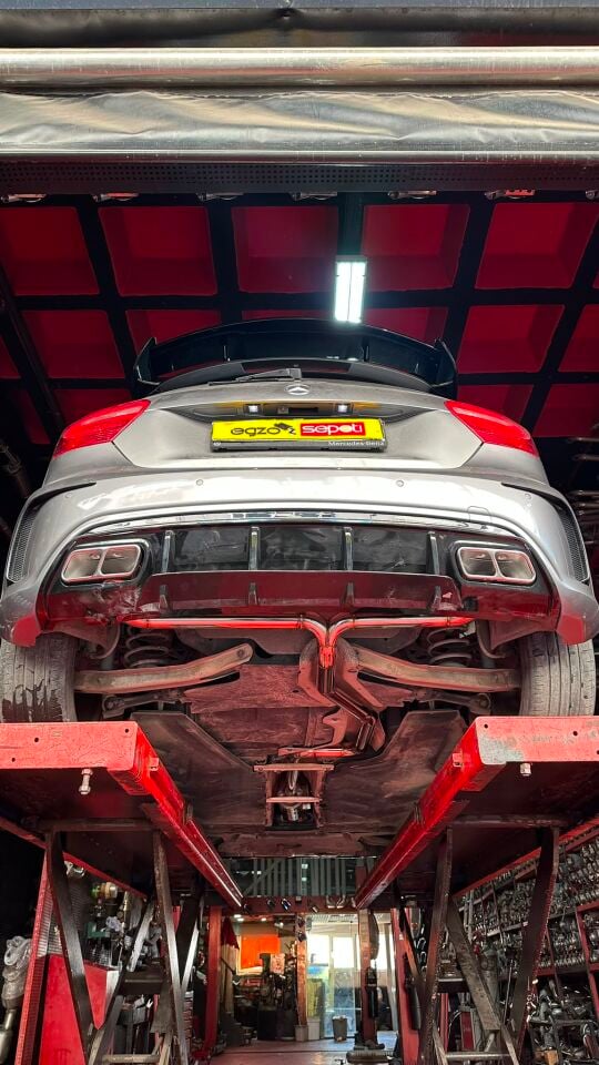 MERCEDES A200 1.6 Krom Flanşlı Varex 60 mm Krom Borularla Krom Kit
