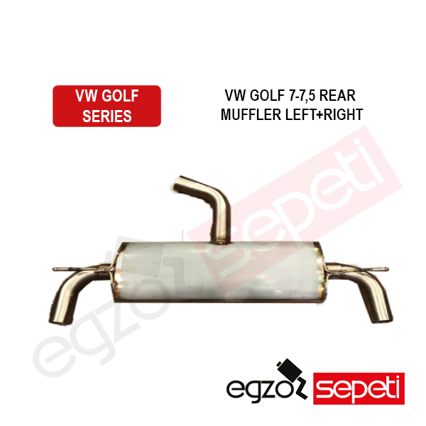 Volkswagen Golf 7 Ve 7,5 İçin  Arka Susturucu Sağ Sol Krom