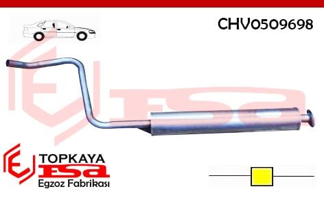 Opel Astra J Orta Susturucu Borulu 2009 > …