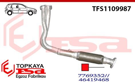 Fiat Tipo 1993 > 1999 Ön Boru Spiralli 1.4 / 1.6 Ie