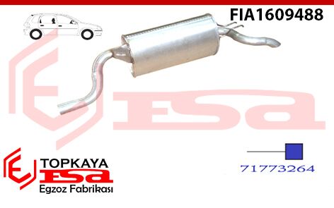 Fiat Punto 1.4 Arka Susturucu 1999 > 2009