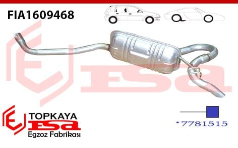 Fiat Punto 1 1.2 / 1.6 Arka Susturucu Borulu Baskılı 1993 > 1999