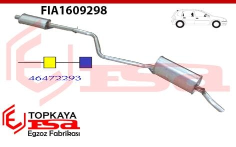 Fiat Punto 1 1.1 55 Orta Ve Arka Suturucu Borulu 1993 > 1997