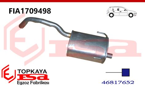 Fiat Panda 2 1.1 / 1.2İ Arka Susturucu Borulu 2003 > 2012