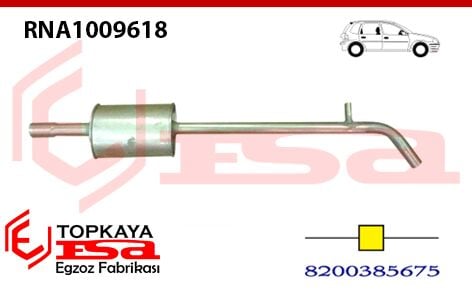 Renault Clio 3 1.2 / 1.4 Orta Susturucu Borulu Benzinli 2005 > 2013