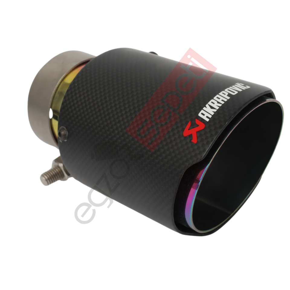 Akrapoviç Karbon Egzoz Ucu 90 MM Mat Yanık Gerçek Karbon Malzeme İthal Ürün