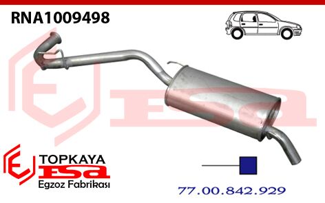 Renault Clio 1 Arka Susturucu Borulu 1.4İ Rn / Rt / S 1.9D 1990 > 1994