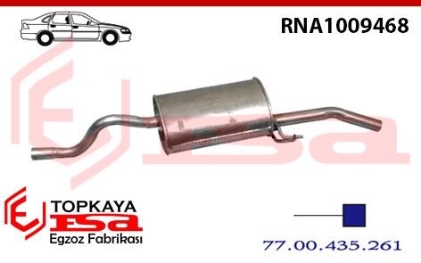 Renault Clio 2 Symbol Arka Susturucu Borulu Sedan 1.4İ 1998 > ...