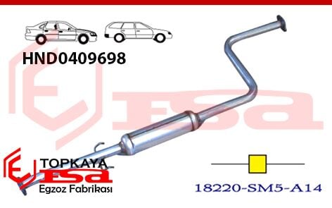 Honda Accord 2.0/2.2 Orta Susturucu Borulu 1990-94
