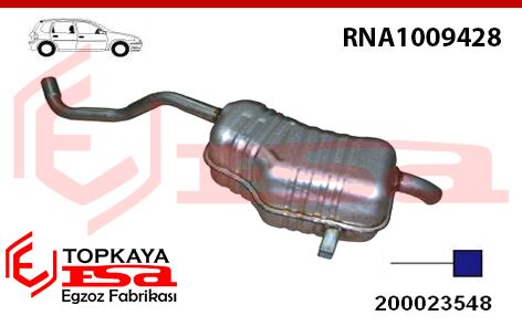 Renault Clio 3 1.6İ 16V Arka Susturucu Borulu Baskılı 2005 > …