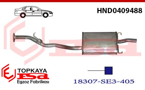 Honda Accord 1.6 12V Arka Susturucu Borulu Tekli 1986-89