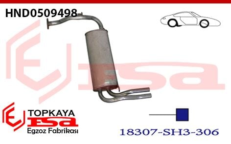 Honda Civic Crx 1.6 Arka Susturucu Borulu 1987-91