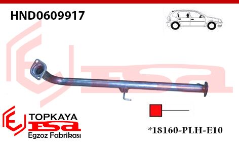 Honda Civic 1.4 / 1.6 16V Ön Boru 2001 > 2006