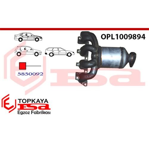 Opel Vectra B 1.4İ / 1.6İ Katalitik Konverter Euro 4 2003 > 2004