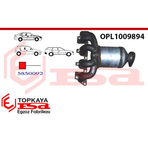 Opel Meriva 1.4İ / 1.6İ Katalitik Konverter Euro 4 2003 > 2005