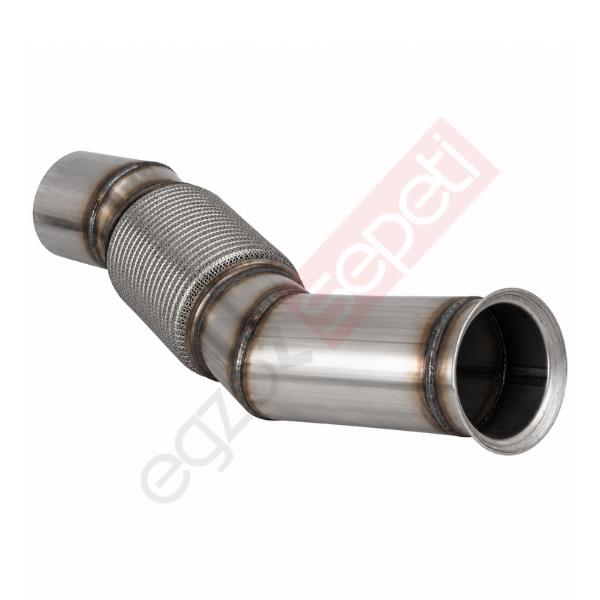 Mercedes Boru, Egzoz Ön, E6, 9604902420 Ø127 Inox, Flexli (Körük),
