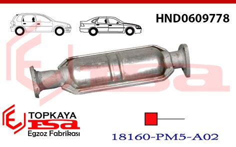 Honda Civic Katalitik Konverter Yerine 1.4 / 1.6 Ön Susturucu 1987 > 1995
