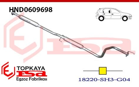 Honda Civic 1.3/1.4 16V Orta Susturucu Borulu Çift 1987-91