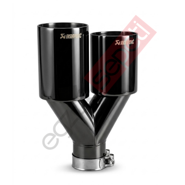 Akrapoviç Füme 90 mm Delikli Sol Taraf Egzoz Ucu İthal Ürün