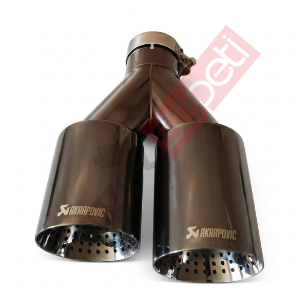 Akrapoviç Füme 90 mm Delikli Sol Taraf Egzoz Ucu İthal Ürün
