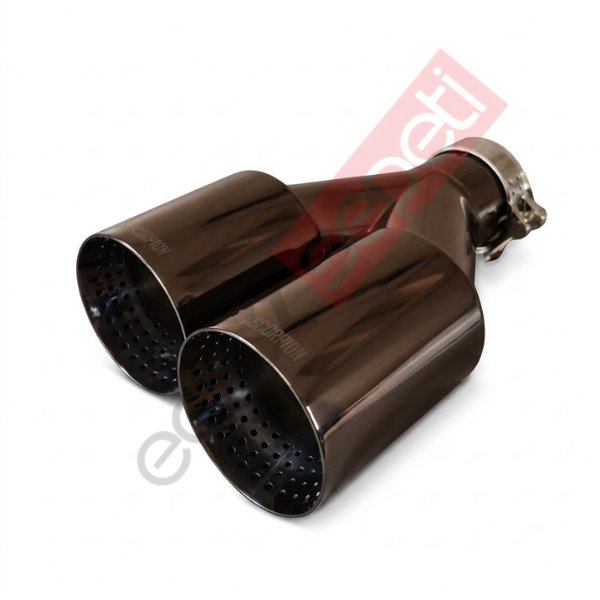 Akrapoviç Füme 90 mm Delikli Sol Taraf Egzoz Ucu İthal Ürün