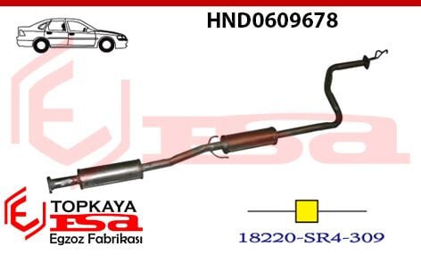 Honda Civic 1.5İ 16V Çift Orta Susturucu Borulu Sedan 1993-96