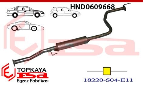 Honda Civic 1.6İ 16V Sedan Tek Orta Susturucu Borulu 1996 >..