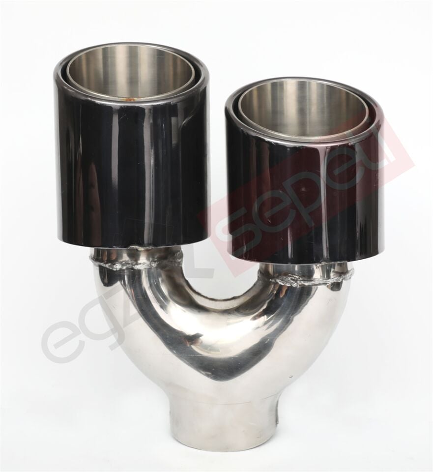 Füme Krom Egzoz Ucu Sol Taraf İçin 100 MM