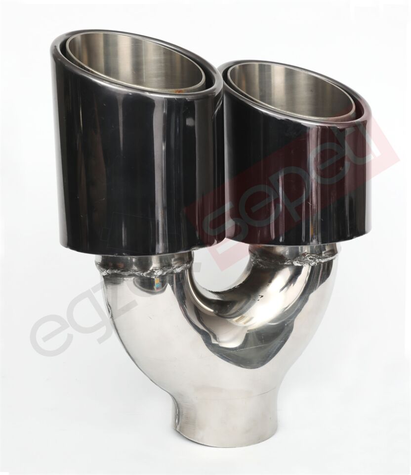 Füme Krom Egzoz Ucu Sol Taraf İçin 100 MM