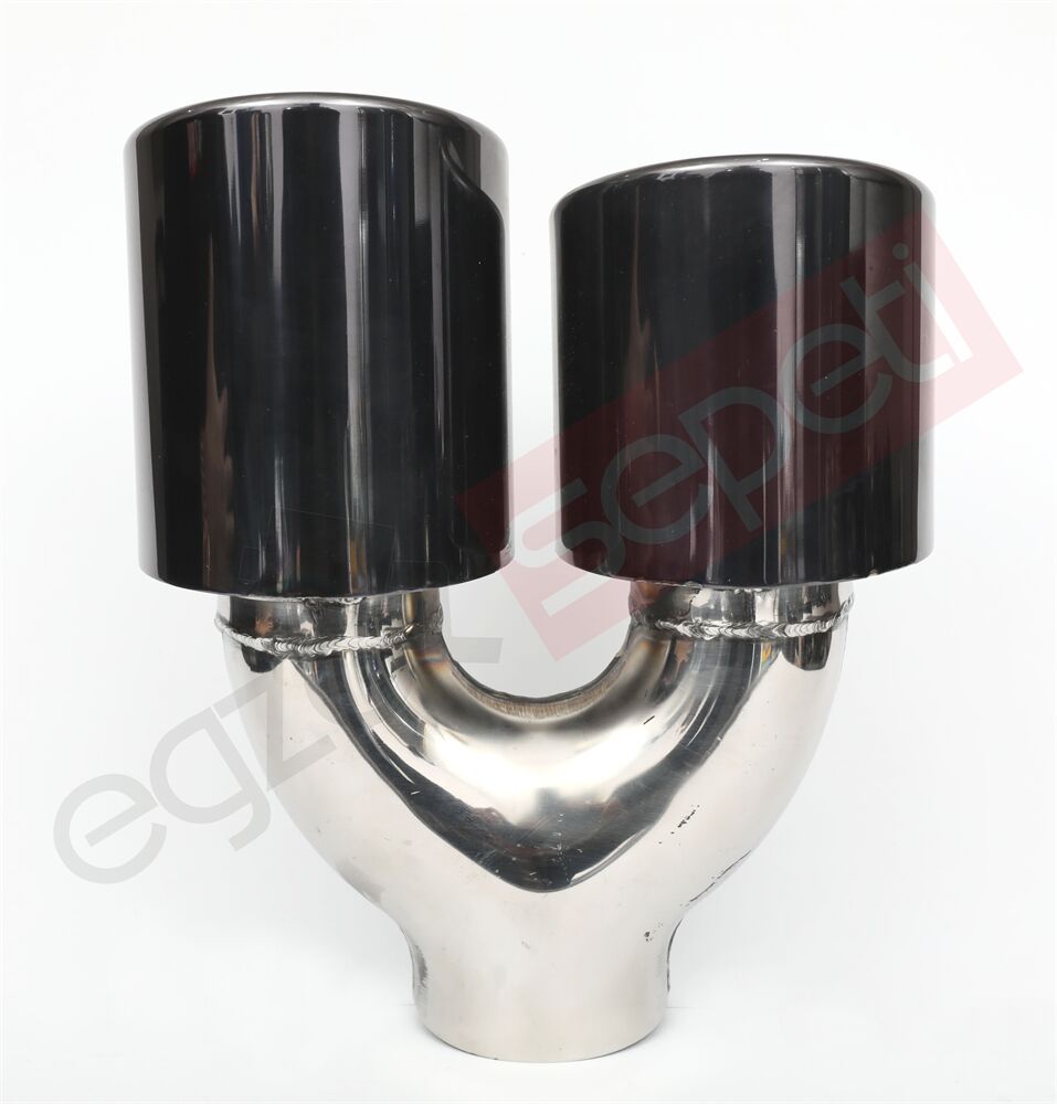 Füme Krom Egzoz Ucu Sağ Taraf İçin 100 MM