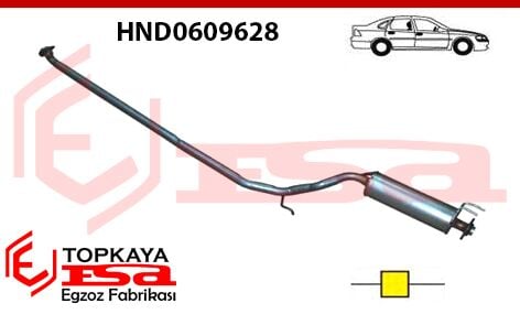 Honda Civic 1.6 Vtech Orta Susturucu Borulu 2008>…
