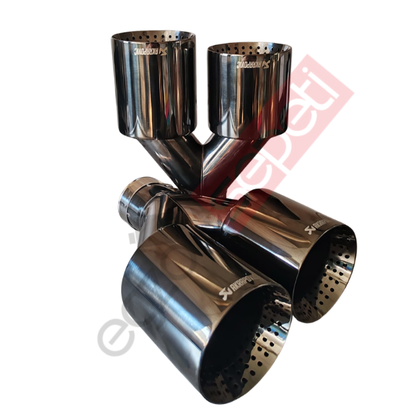 Akrapoviç Füme 100 mm Delikli Sağ Ve Sol Takım Egzoz Ucu İthal Ürün