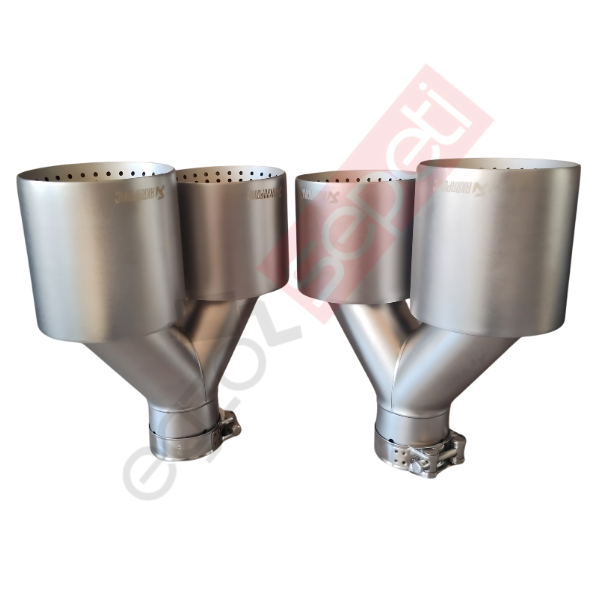 Akrapoviç Mat Krom 110 mm Sağ Ve Sol Takım Delikli Egzoz Ucu İthal Ürün