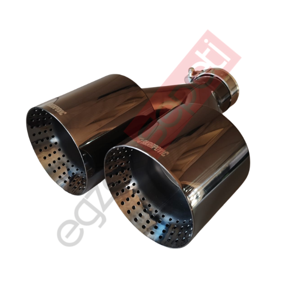Akrapoviç Füme 110 mm Delikli Sağ Taraf Egzoz Ucu İthal Ürün