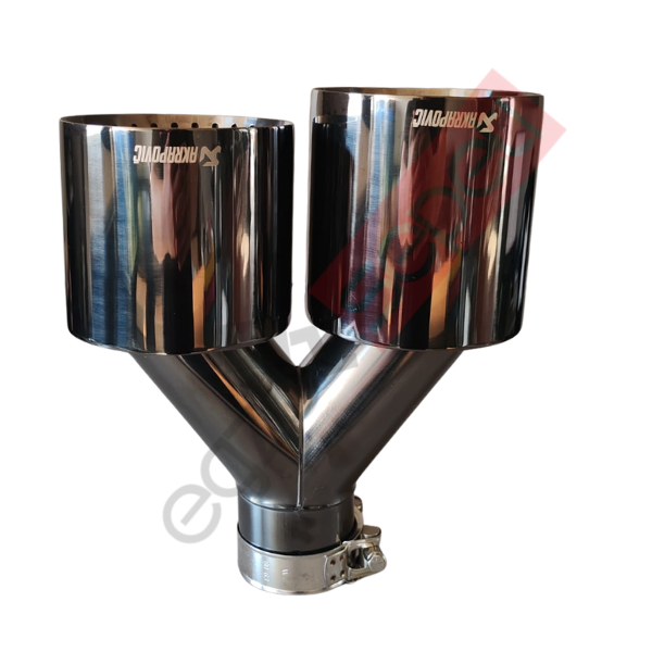 Akrapoviç Füme 110 mm Delikli Sağ Taraf Egzoz Ucu İthal Ürün