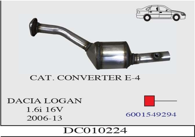 Dacia Logan 1.6İ 16V Katalitik Konverter Euro 4 2006 > 2013..